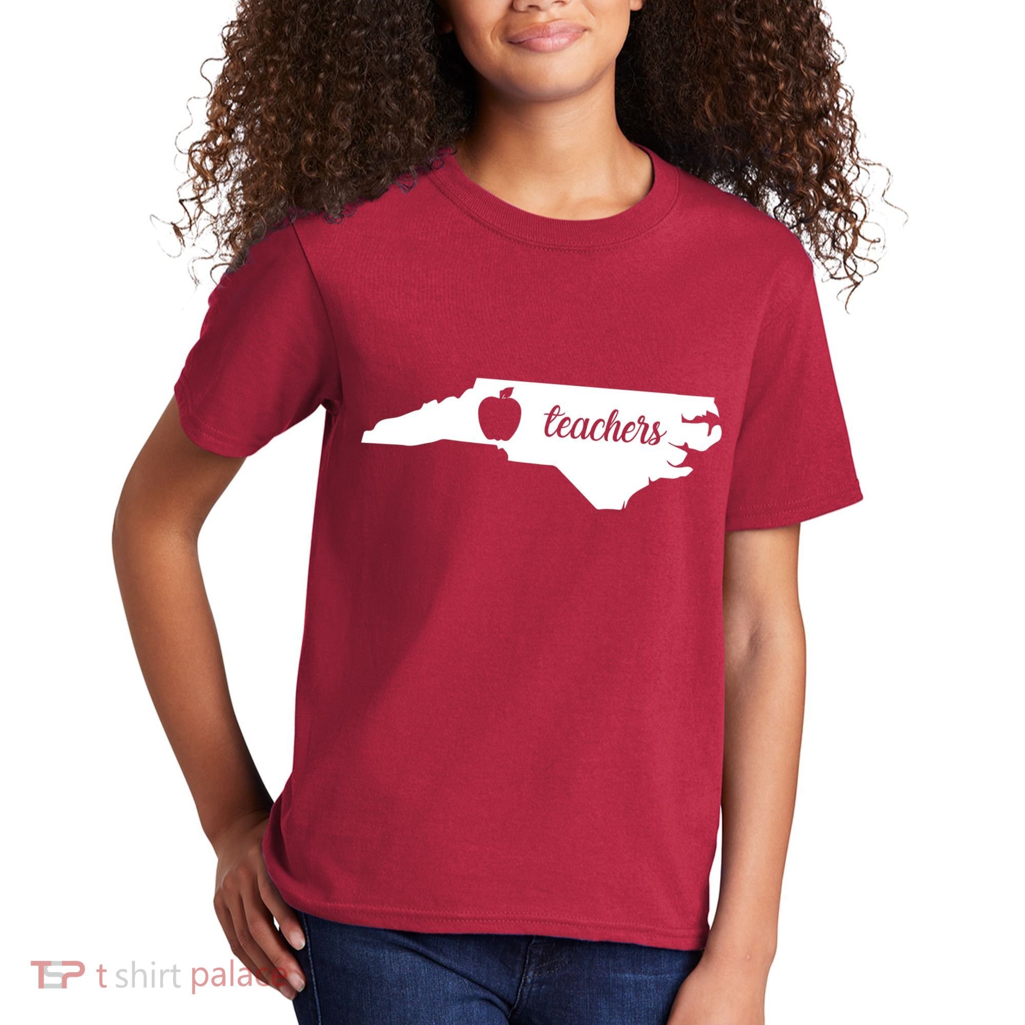 Red For Ed Teacher North Carolina Kids T-Shirt
