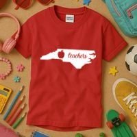 Red For Ed Teacher North Carolina Kids T-Shirt thumb 3