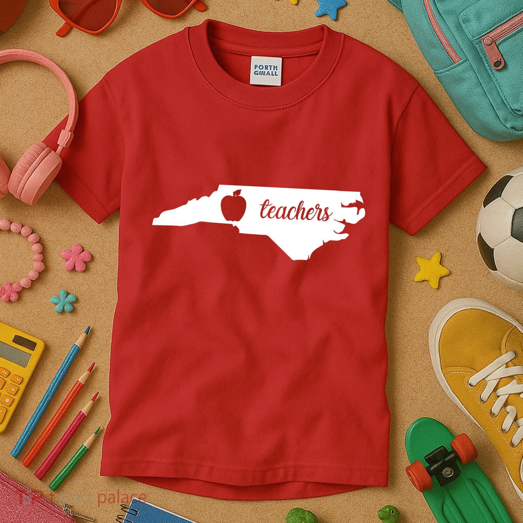 Red For Ed Teacher North Carolina Kids T-Shirt