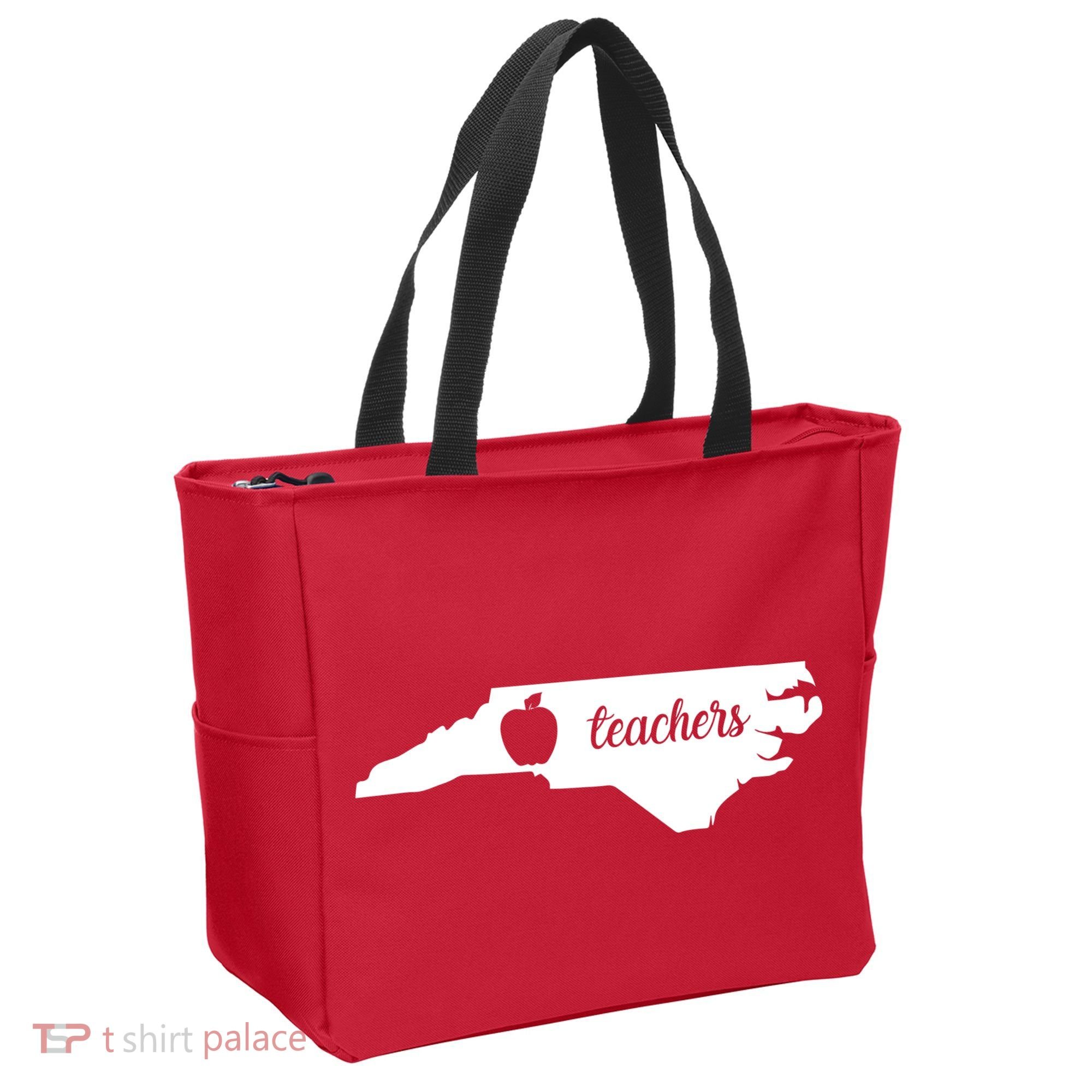 Red For Ed Teacher North Carolina Tote Bag