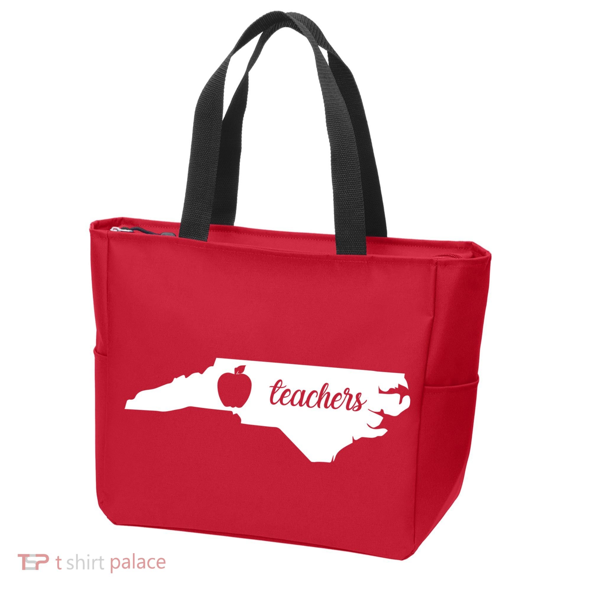 Red For Ed Teacher North Carolina Tote Bag