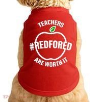 Red For Ed Teachers Are Worth It Doggie Tank thumb 0