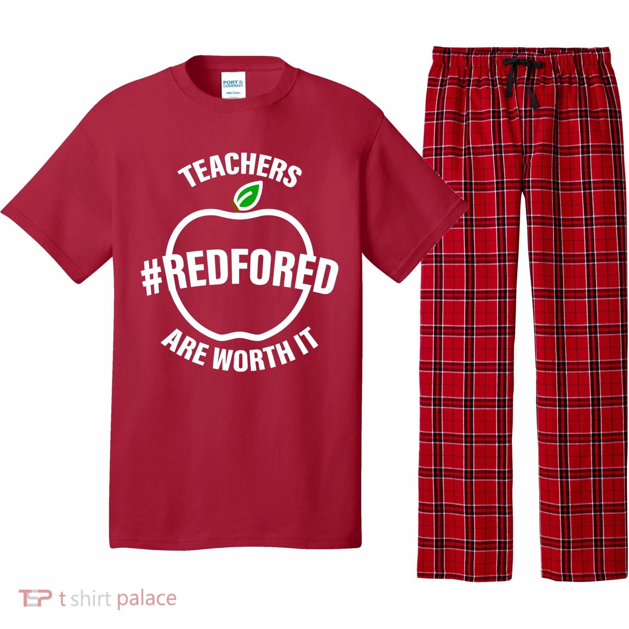 Red For Ed Teachers Are Worth It Pajama Set