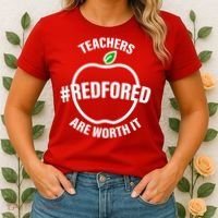 Red For Ed Teachers Are Worth It Women's T-Shirt thumb 2
