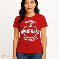 Red For Ed Teachers Are Worth It Women's T-Shirt thumb 4