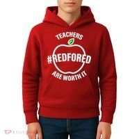 Red For Ed Teachers Are Worth It Kids Hoodie thumb 4