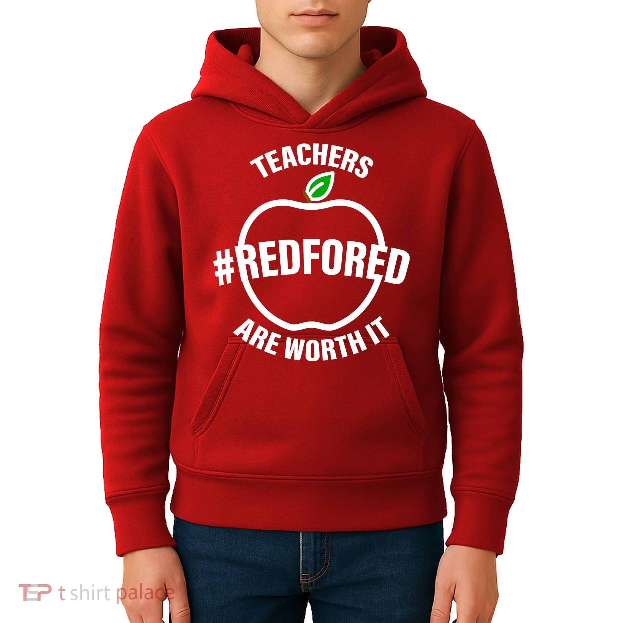 Red For Ed Teachers Are Worth It Kids Hoodie