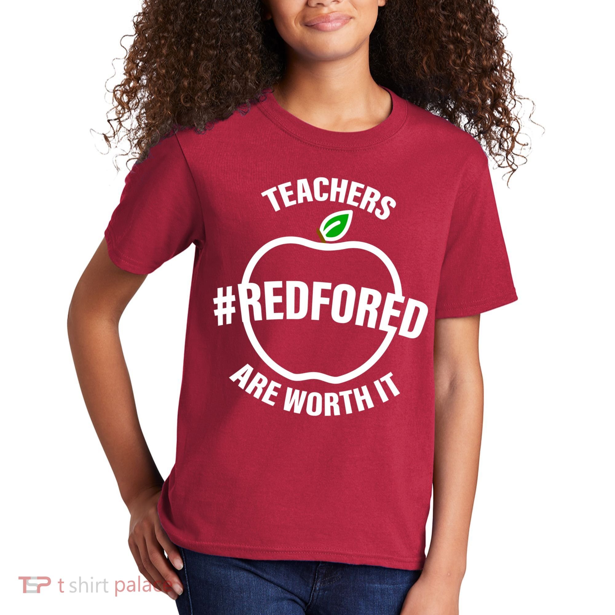 Red For Ed Teachers Are Worth It Kids T-Shirt
