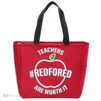 Red For Ed Teachers Are Worth It Tote Bag thumb 0