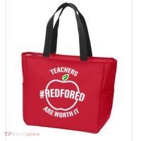 Red For Ed Teachers Are Worth It Tote Bag thumb 3