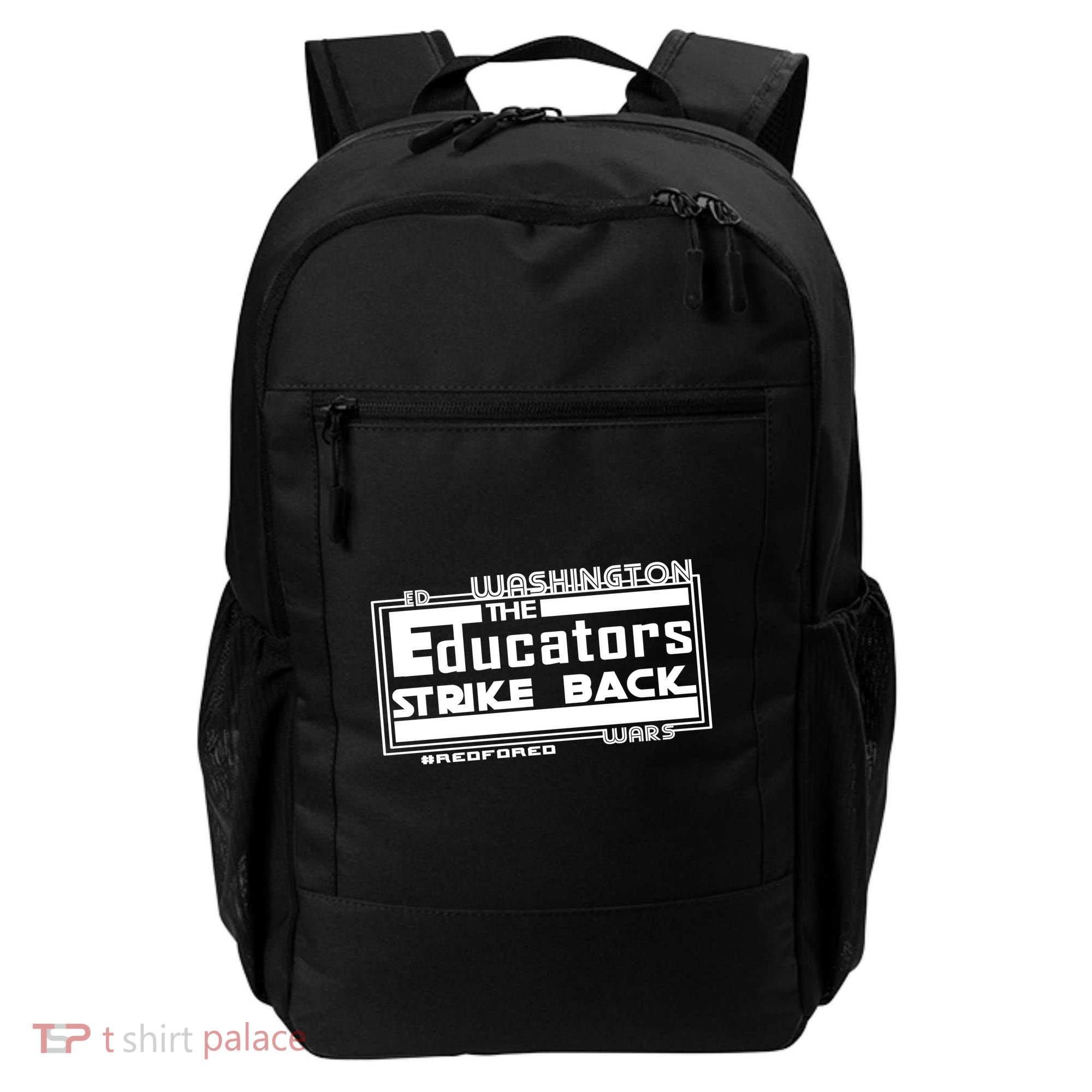 Red For Ed Washington Educators Strike Back Backpack