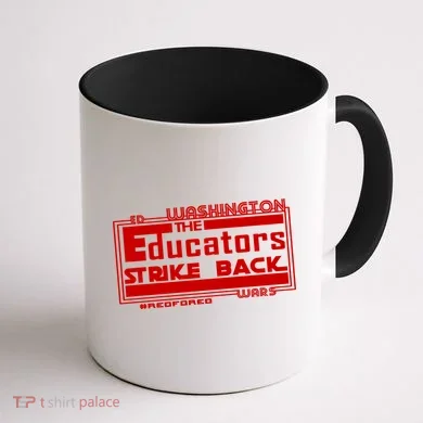 Red For Ed Washington Educators Strike Back Coffee Mug back