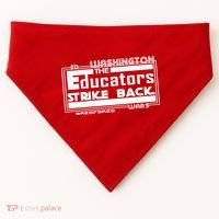 Red For Ed Washington Educators Strike Back USA-Made Doggie Bandana thumb 0