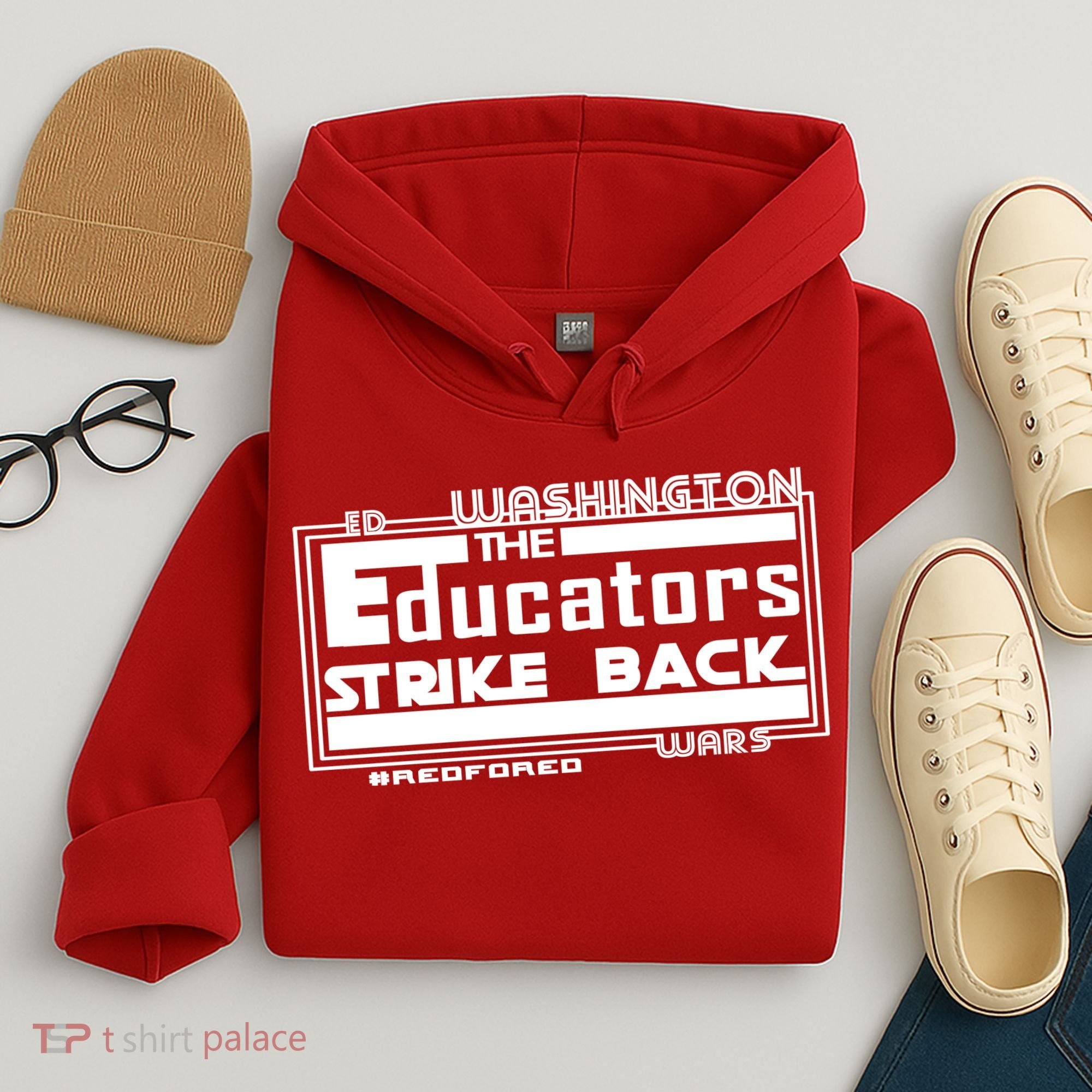 Red For Ed Washington Educators Strike Back Hoodie