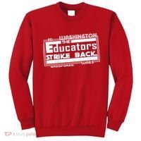 Red For Ed Washington Educators Strike Back Sweatshirt thumb 0