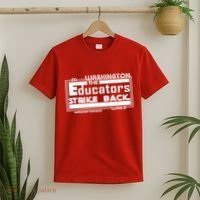 Red For Ed Washington Educators Strike Back T-Shirt thumb 2