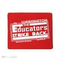 Red For Ed Washington Educators Strike Back Mousepad thumb 0