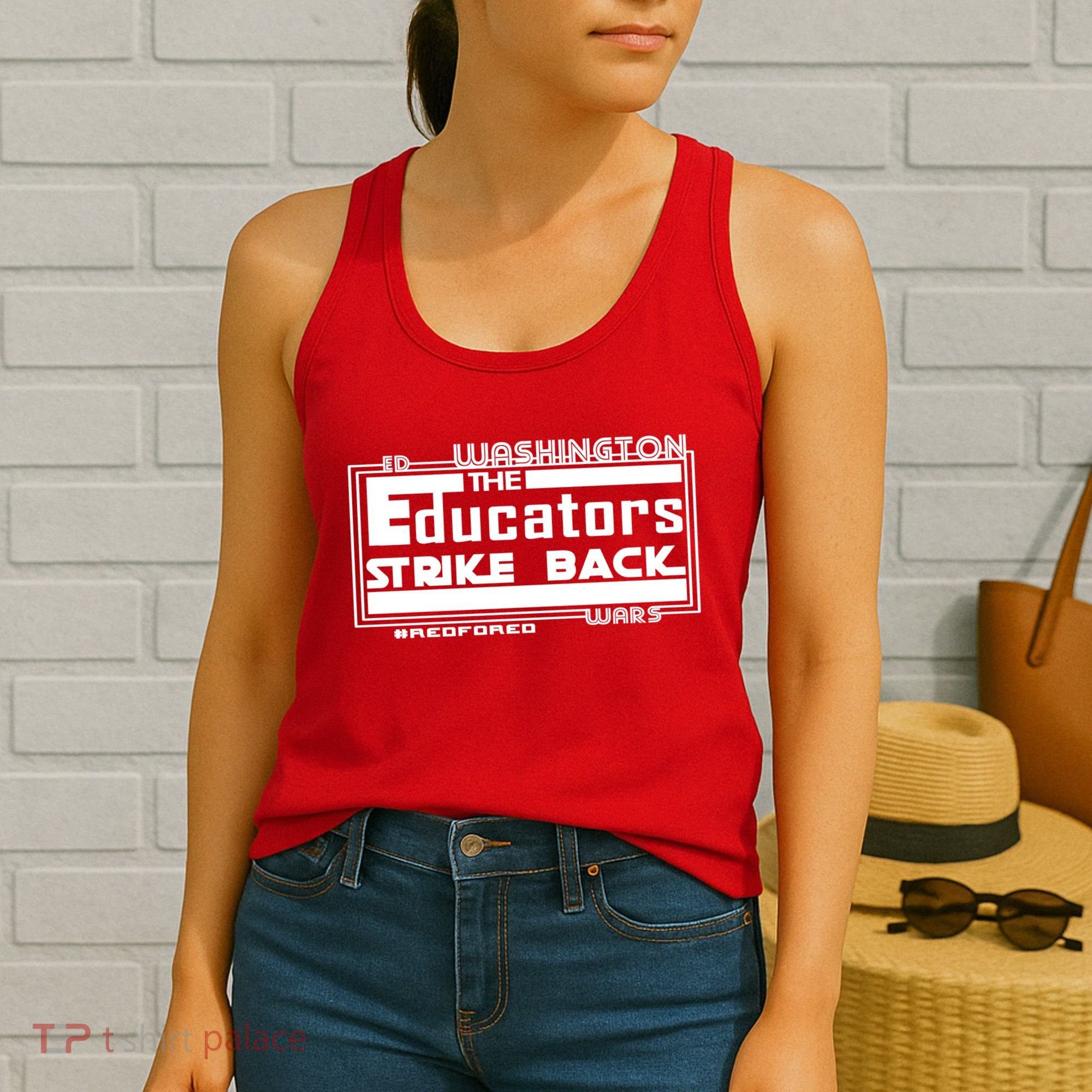Red For Ed Washington Educators Strike Back Women's Tank Top