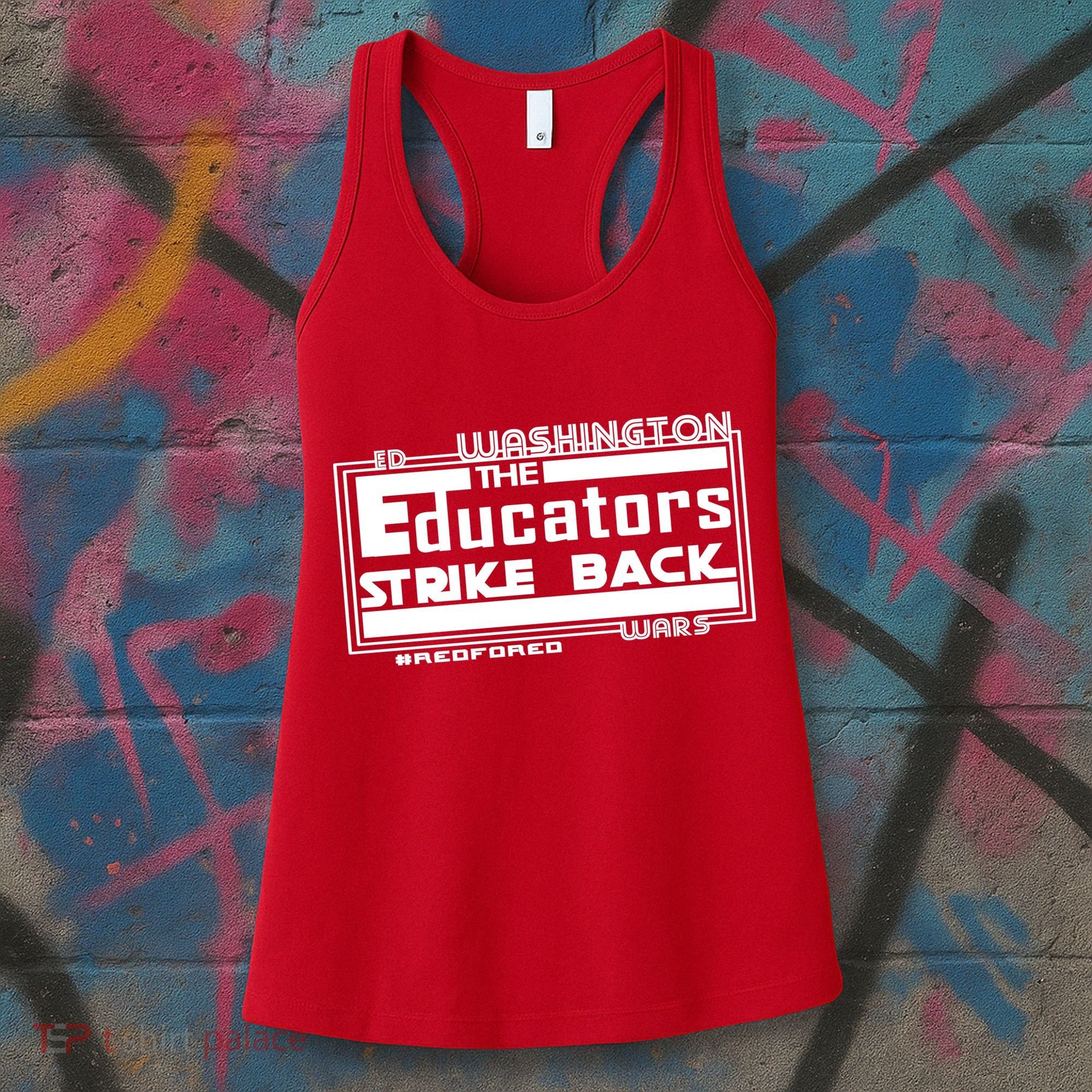 Red For Ed Washington Educators Strike Back Women's Tank Top