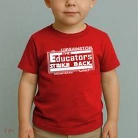 Red For Ed Washington Educators Strike Back Toddler T-Shirt thumb 2