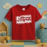 Red For Ed Washington Educators Strike Back Toddler T-Shirt thumb 3