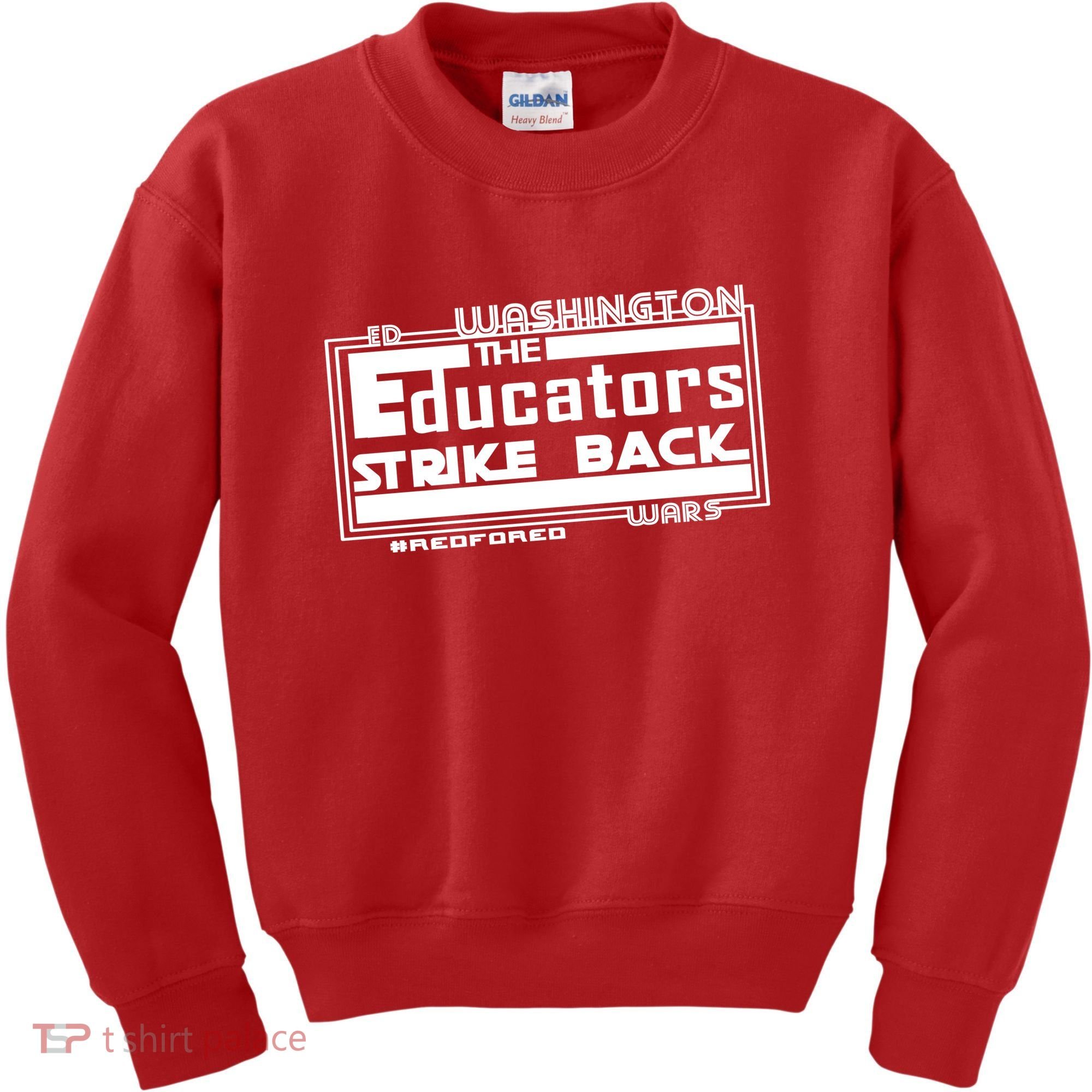 Red For Ed Washington Educators Strike Back Kids Sweatshirt