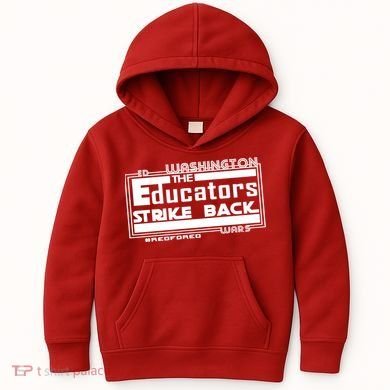 Red For Ed Washington Educators Strike Back Kids Hoodie