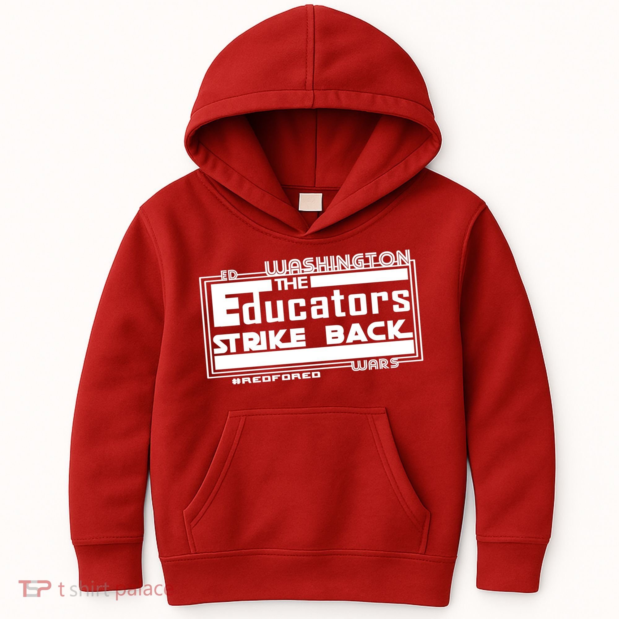 Red For Ed Washington Educators Strike Back Kids Hoodie