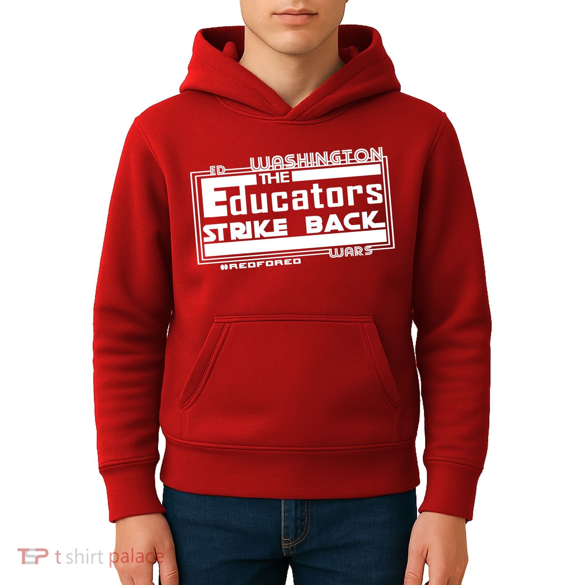 Red For Ed Washington Educators Strike Back Kids Hoodie
