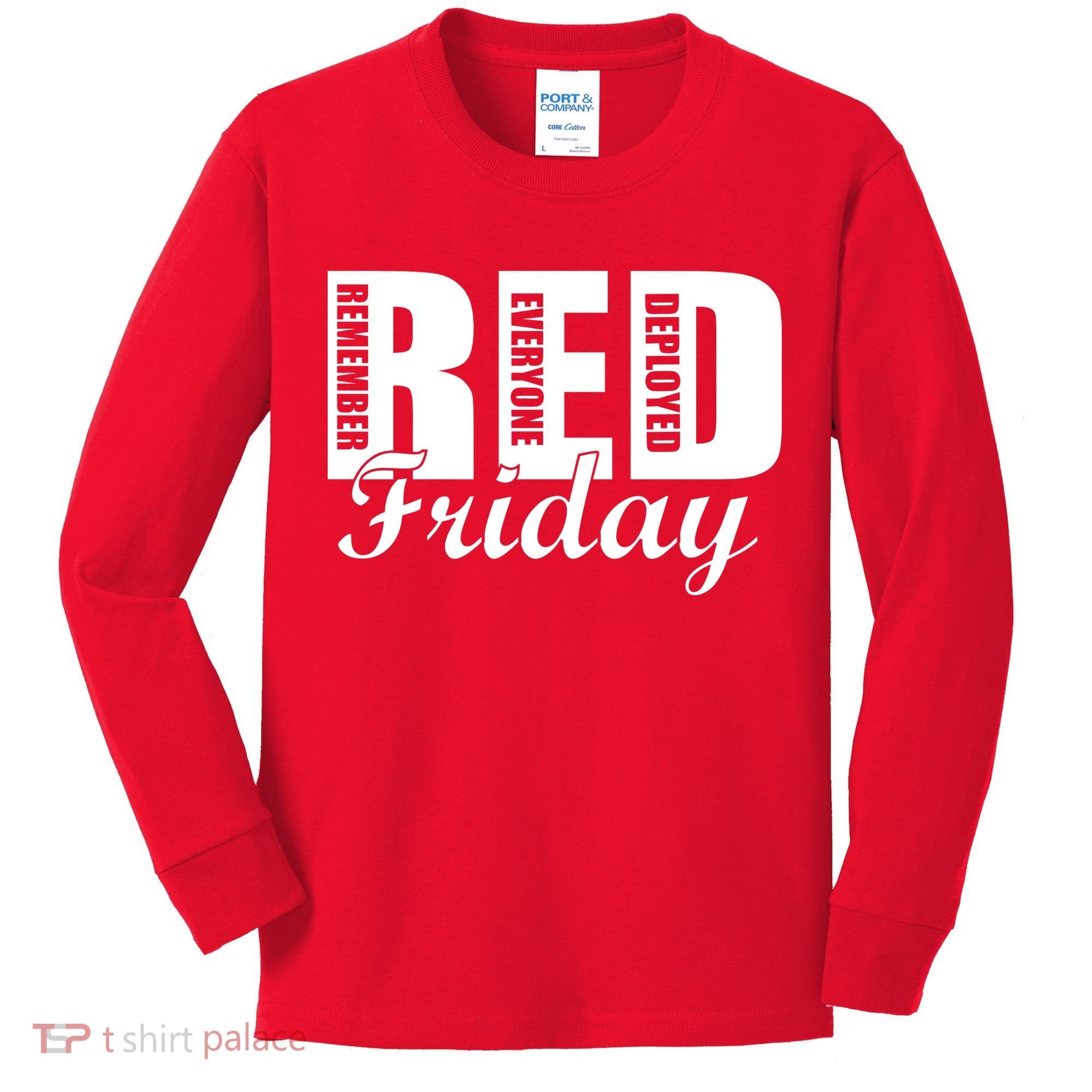 Red Friday Kids Long Sleeve Shirt