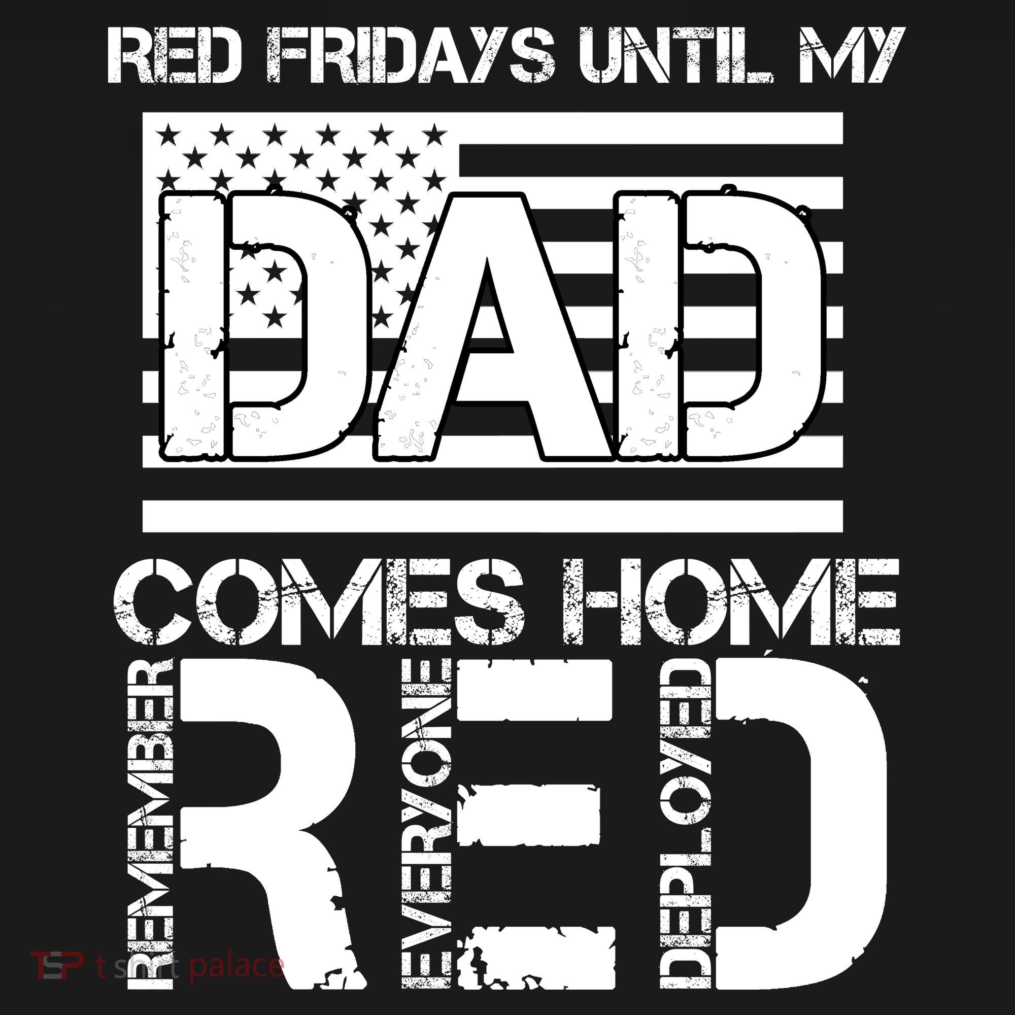 RED Friday Day Unitl My Dad Comes Home Backpack