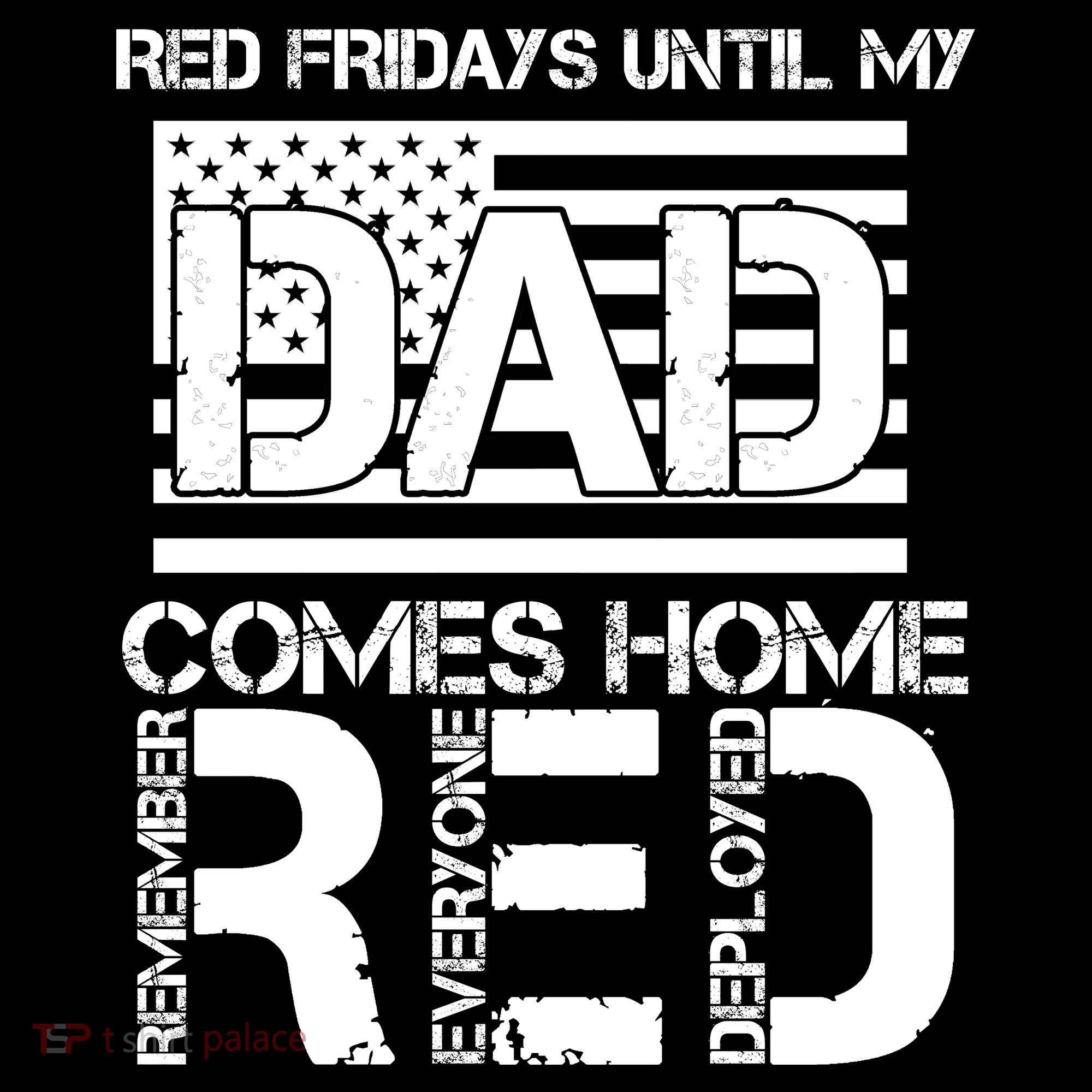 RED Friday Day Unitl My Dad Comes Home Bucket Hat