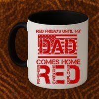 RED Friday Day Unitl My Dad Comes Home Coffee Mug thumb 2