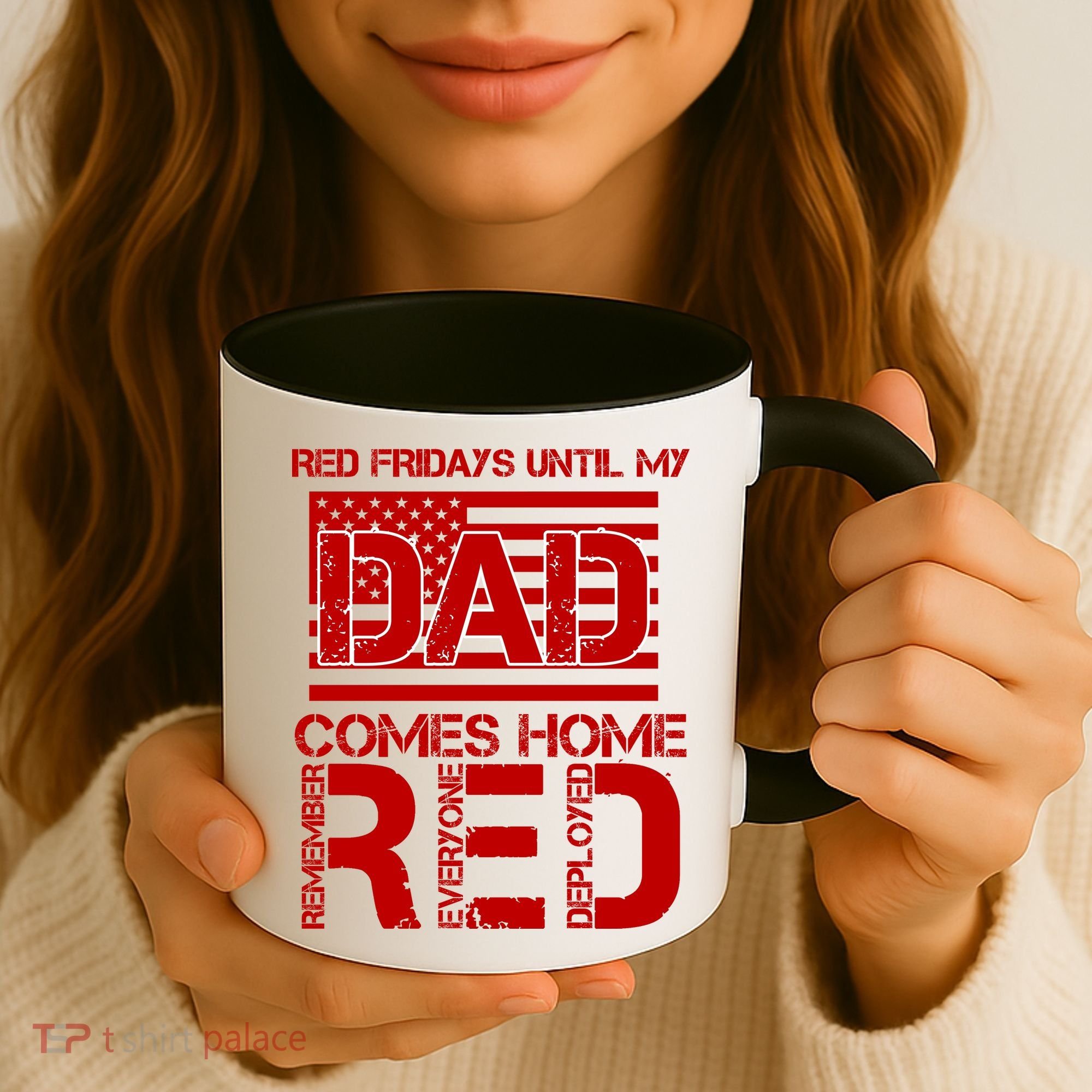 RED Friday Day Unitl My Dad Comes Home Coffee Mug