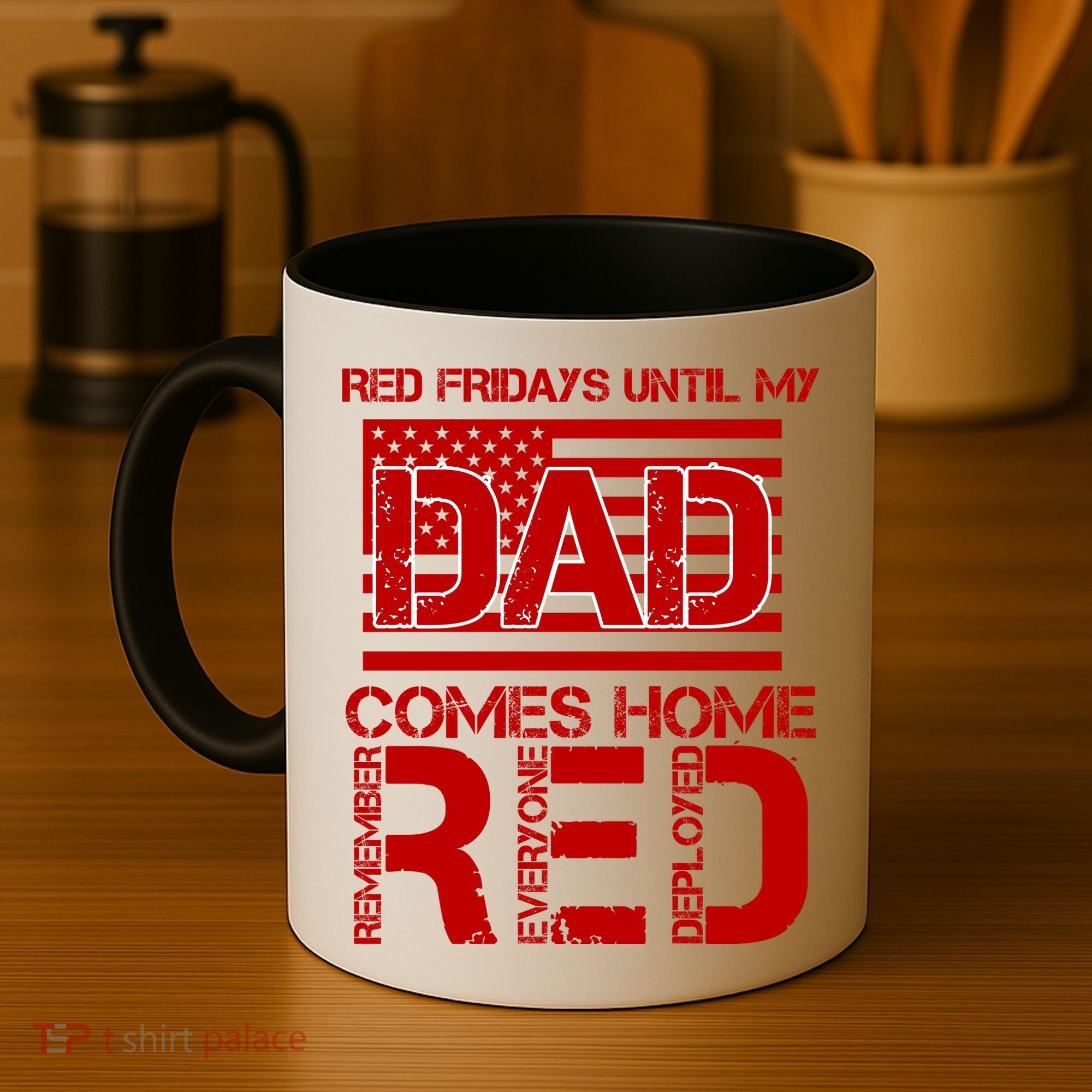 RED Friday Day Unitl My Dad Comes Home Coffee Mug