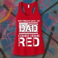 RED Friday Day Unitl My Dad Comes Home Women's Tank Top thumb 3