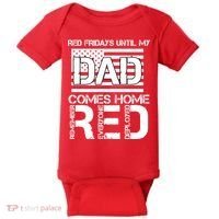 RED Friday Day Unitl My Dad Comes Home Baby Bodysuit thumb 0