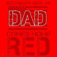 RED Friday Day Unitl My Dad Comes Home Santa Hat thumb 1