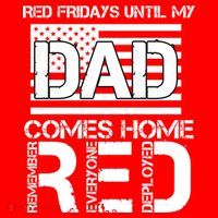 RED Friday Day Unitl My Dad Comes Home Hat thumb 2