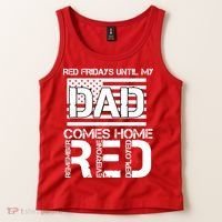 RED Friday Day Unitl My Dad Comes Home Tank Top thumb 2