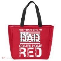RED Friday Day Unitl My Dad Comes Home Tote Bag thumb 0