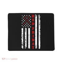 Red Friday Distressed Ribbon US Flag Support Veterans Mousepad thumb 0