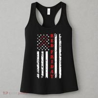 Red Friday Distressed Ribbon US Flag Support Veterans Women's Tank Top thumb 3