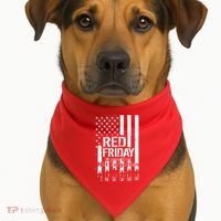 Red Friday Gone But Not Forgotten USA-Made Doggie Bandana thumb 1