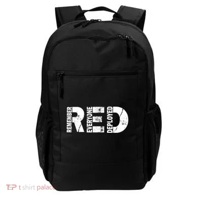 Red Friday Remember Everyone Deployed Backpack