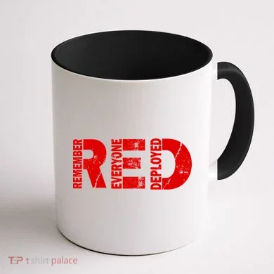 Red Friday Remember Everyone Deployed Coffee Mug back