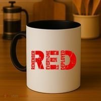 Red Friday Remember Everyone Deployed Coffee Mug thumb 4