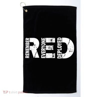 Red Friday Remember Everyone Deployed Golf Towel