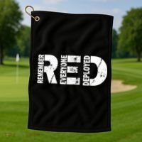 Red Friday Remember Everyone Deployed Golf Towel thumb 1