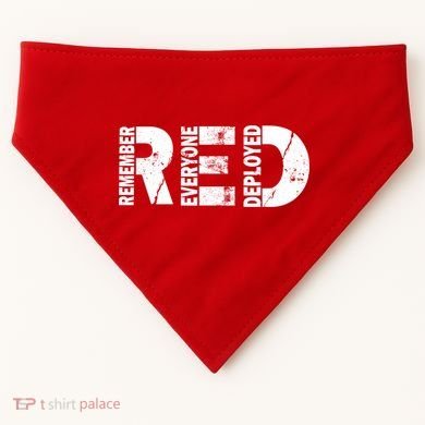Red Friday Remember Everyone Deployed USA-Made Doggie Bandana